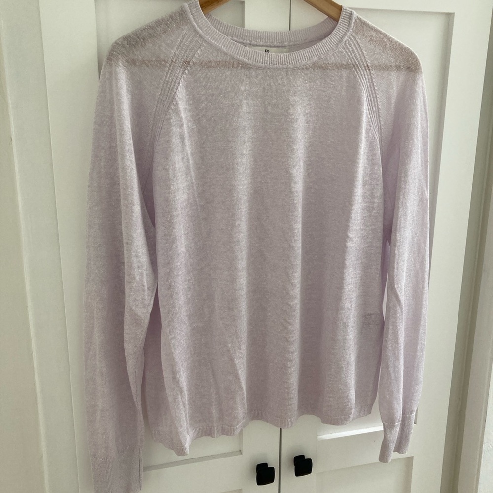 Banana Republic Semi sheer Lavender Knit Top